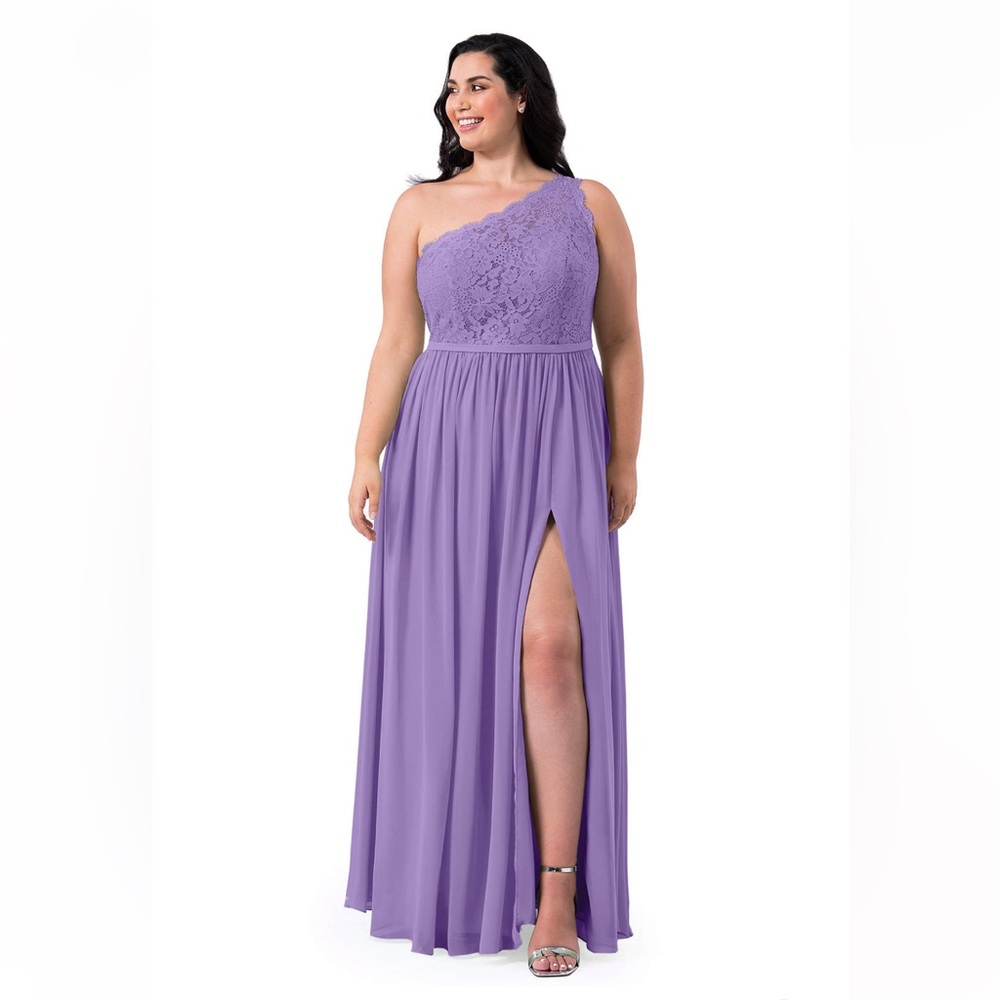 A-Line One Shoulder Chiffon Floor-Length Dress